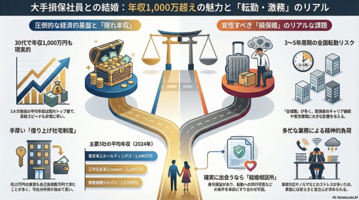 大手損保社員と結婚したい！年収1,000万超えの魅力と「転勤・激務」のリアル