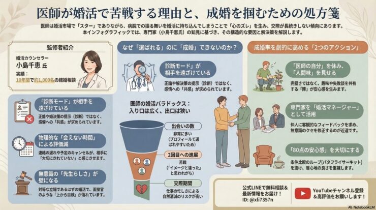 医師が婚活で苦戦するのはなぜ？今日からできる解決のヒント