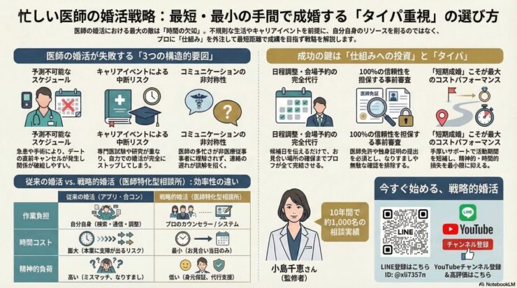 忙しい医師の婚活戦略｜最短・最小の手間で成婚する「タイパ重視」の選び方