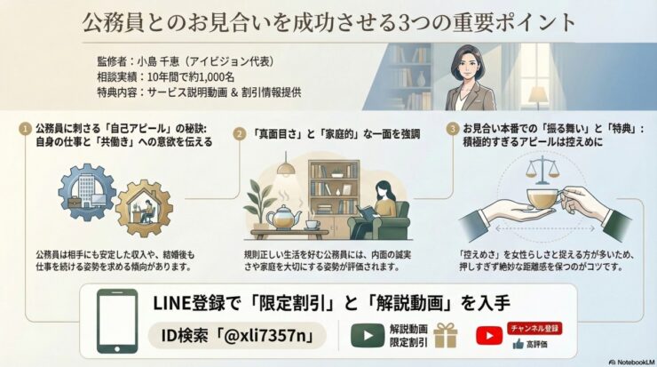 公務員とお見合いするときに、気を付けたいこと