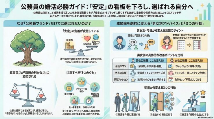 公務員なのに結婚できないのはなぜ？婚活のポイントを解説