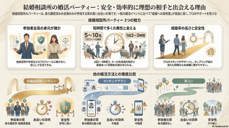 結婚相談所の婚活パーティーが人気の理由とは？のイメージ画像