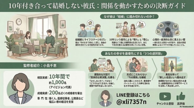 10年付き合って結婚しない彼氏がいる人が結婚するためには？のイメージ画像