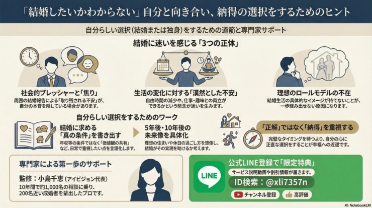 結婚したいかわからない、自分の本当の気持ちは？のイメージ画像