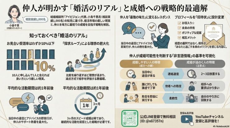 仲人が正直に語る「婚活のリアル」｜現実と成婚の最適解