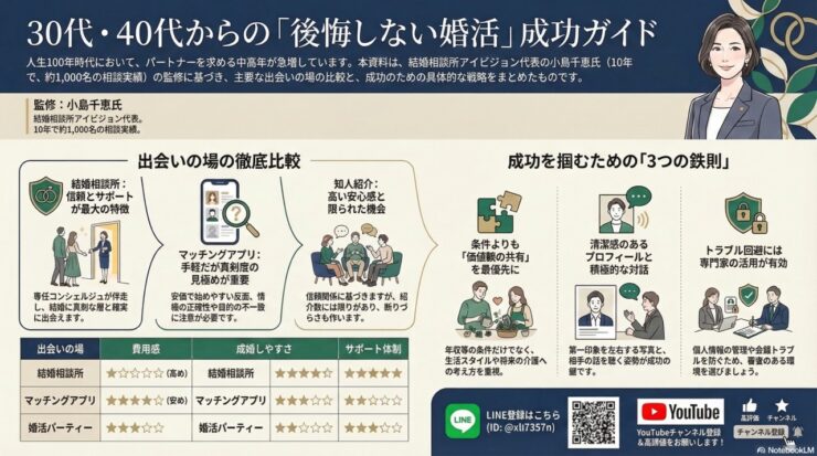 中高年の結婚の出会いの場とは？おススメの婚活法をご紹介のイメージ画像