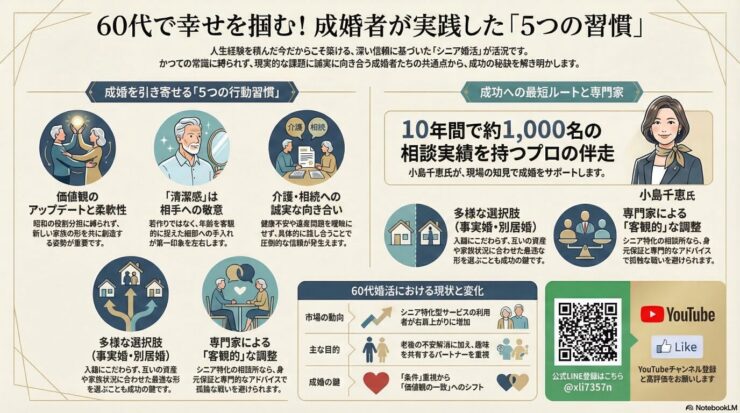 60代でも結婚できる人の共通点とは？成婚者が実践した「5つの習慣」